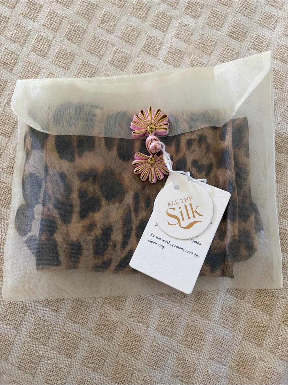 Silk Leopard Print Scarf